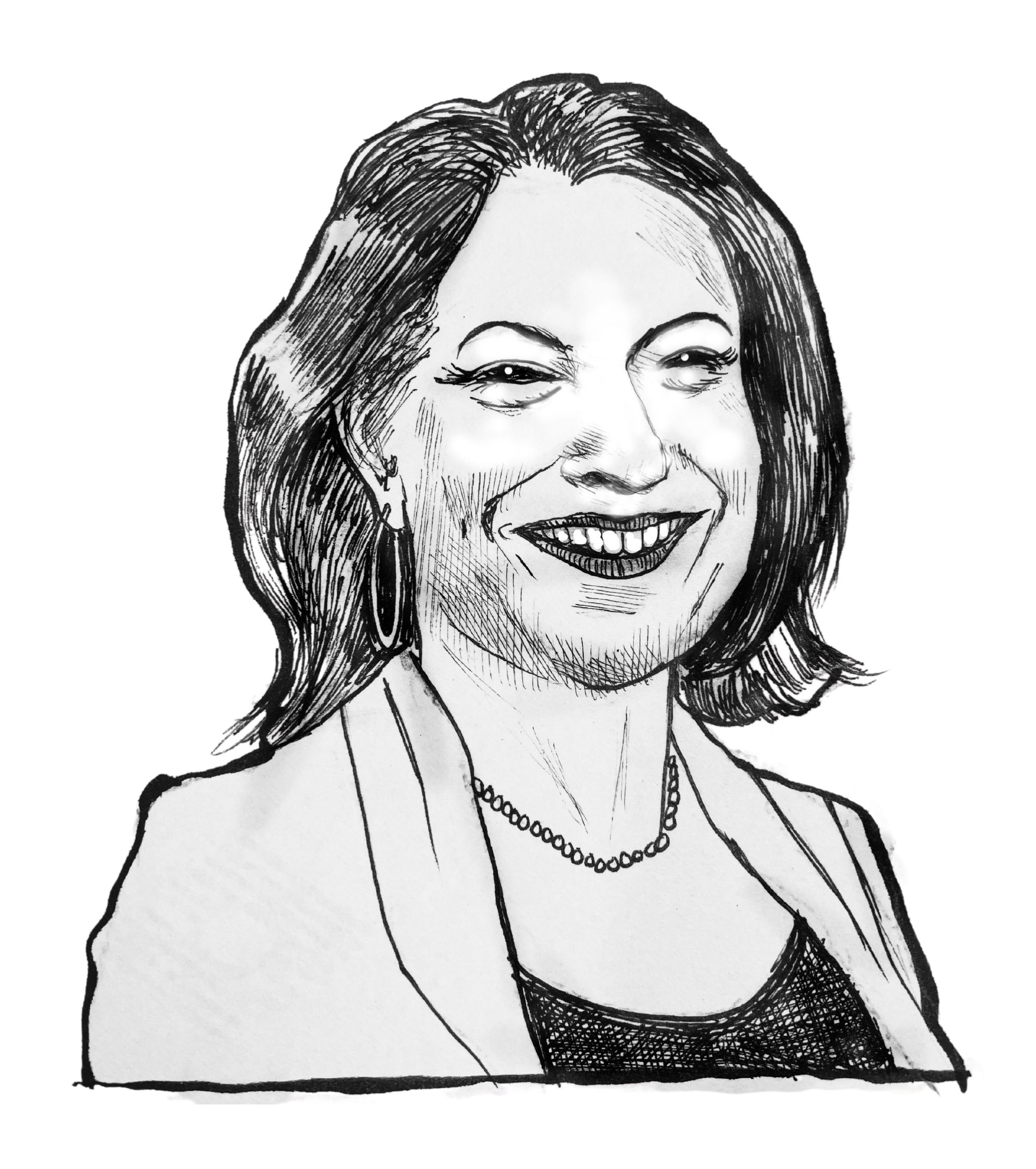 caricature of Laura Silverman