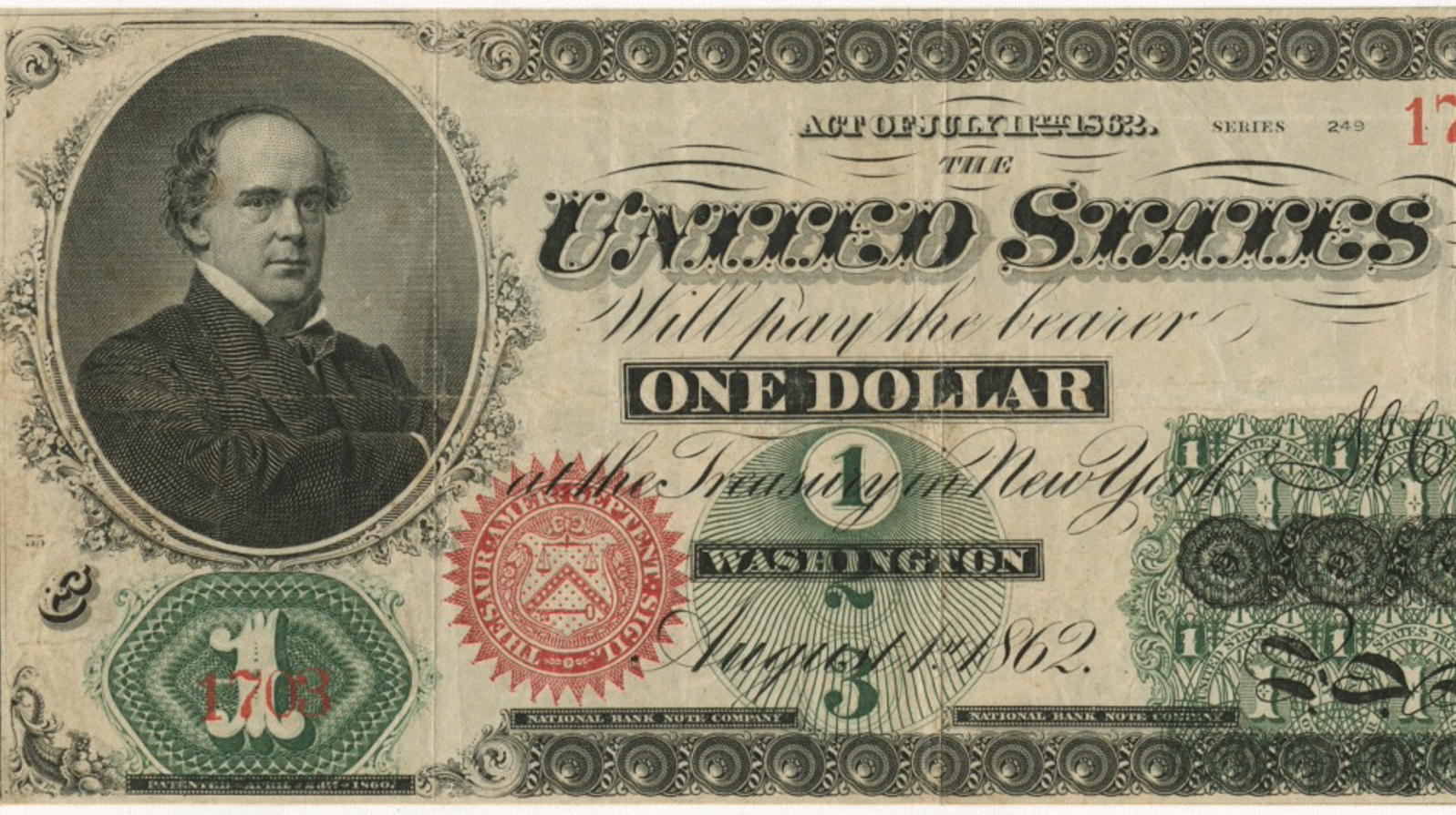 Доллары 19 века. Доллар США 1861. Банкнота 1 доллар США. Доллар 1862 года. 1 Доллар США 1862 год.